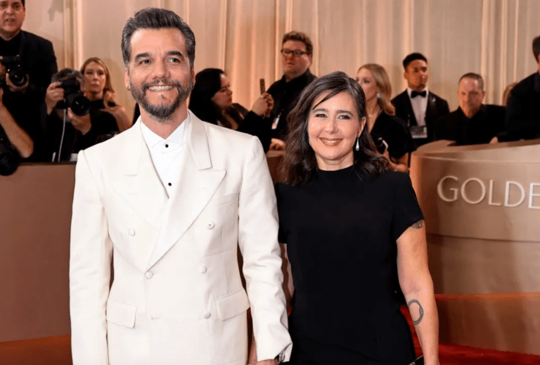 Wagner Moura ao lado da esposa Sandra