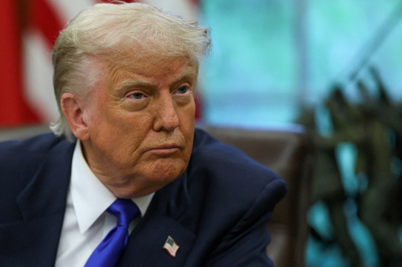 O presidente dos EUA, Donald Trump, no Salão Oval da Casa Branca, em Washington, D.C., EUA - 5 de maio de 2025