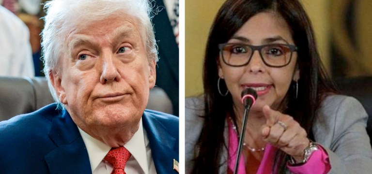 Donald Trump e Delcy Rodríguez