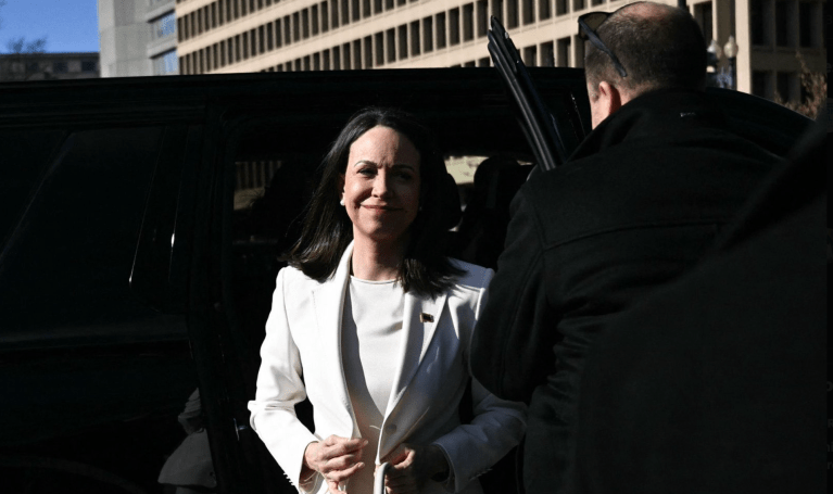 María Corina Machado chega à Casa Branca, em Washington, D.C., EUA - 15 de janeiro de 2026