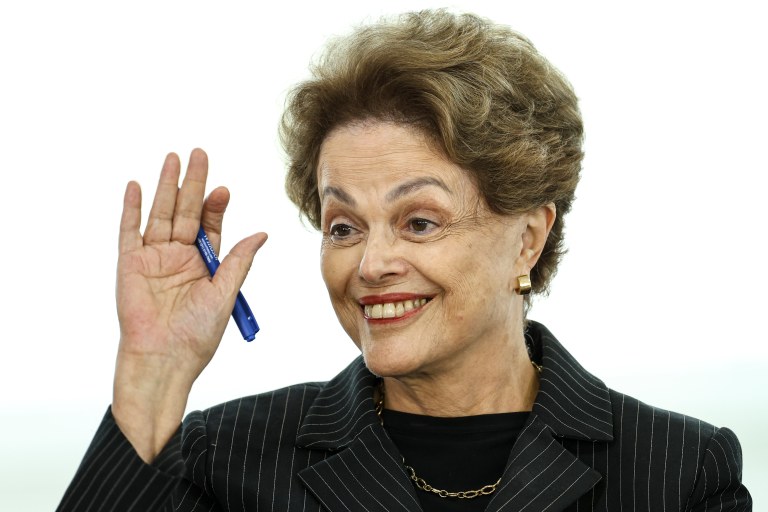 Brasília (DF) - 07/01/2026 - A presidenta do Banco do BRICS, Dilma Rousseff, em cerimônia no Palácio do Planalto.