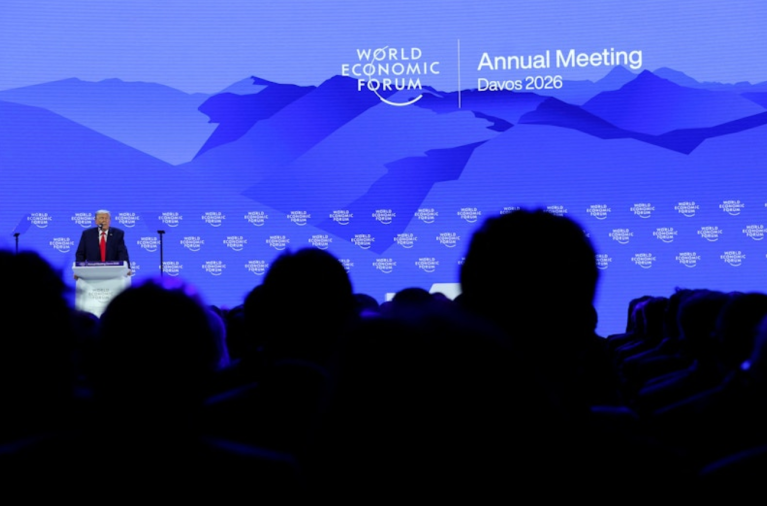 Donald Trump em Davos, na Suíça - 21/01/2026