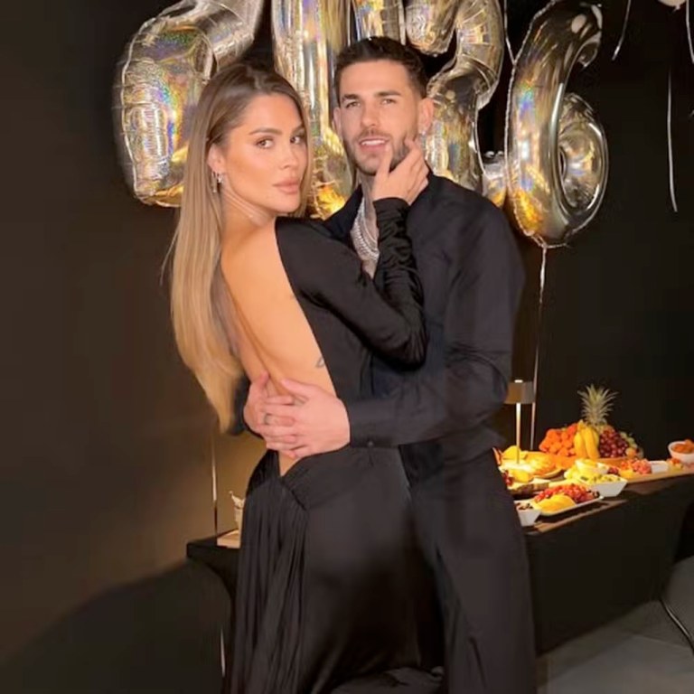 Jogador Lucas Hernandez e esposa Victoria Triay