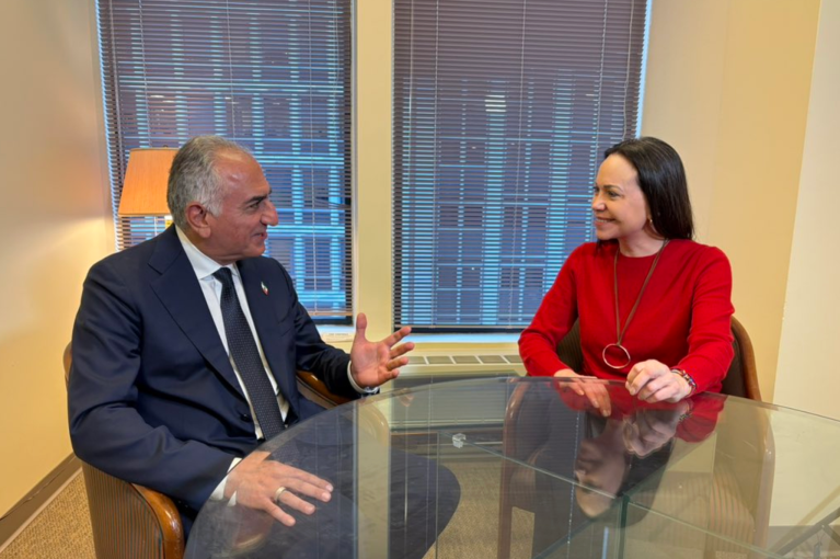 Reza Pahlavi e María Corina Machado