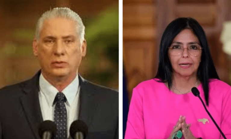 Díaz-Canel e Delcy Rodríguez