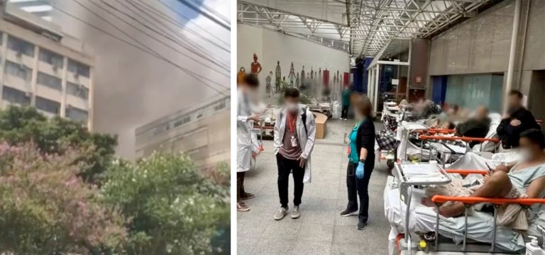 Incêndio no complexo do Hospital das Clínicas (SP) e o  local para onde os pacientes foram transferidos