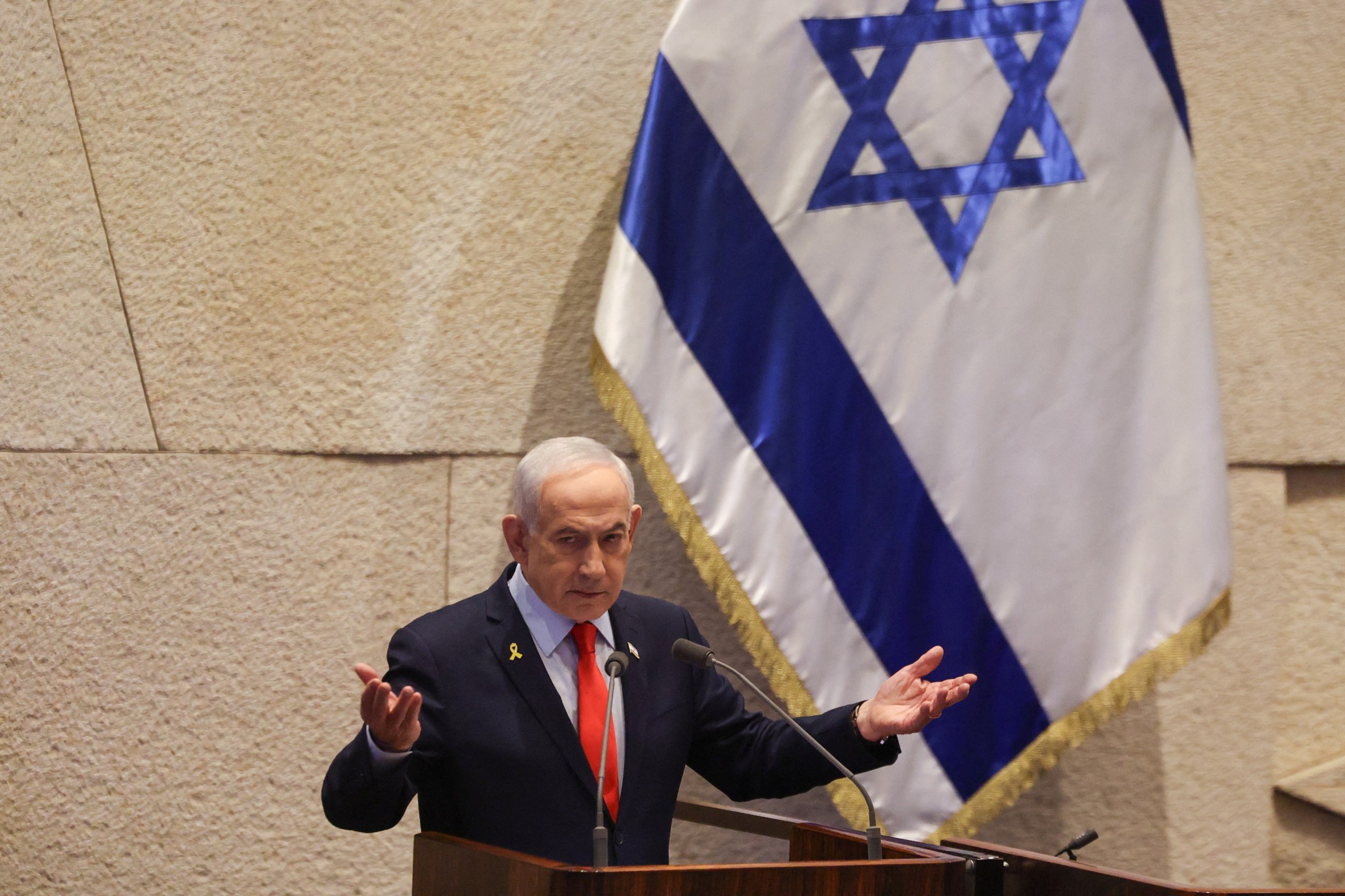 Benjamin Netanyahu em Jerusalém
5/1/2026 REUTERS/Ronen Zvulun