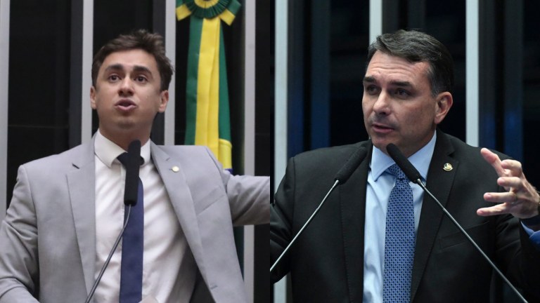 Nikolas Ferreira e Flávio Bolsonaro