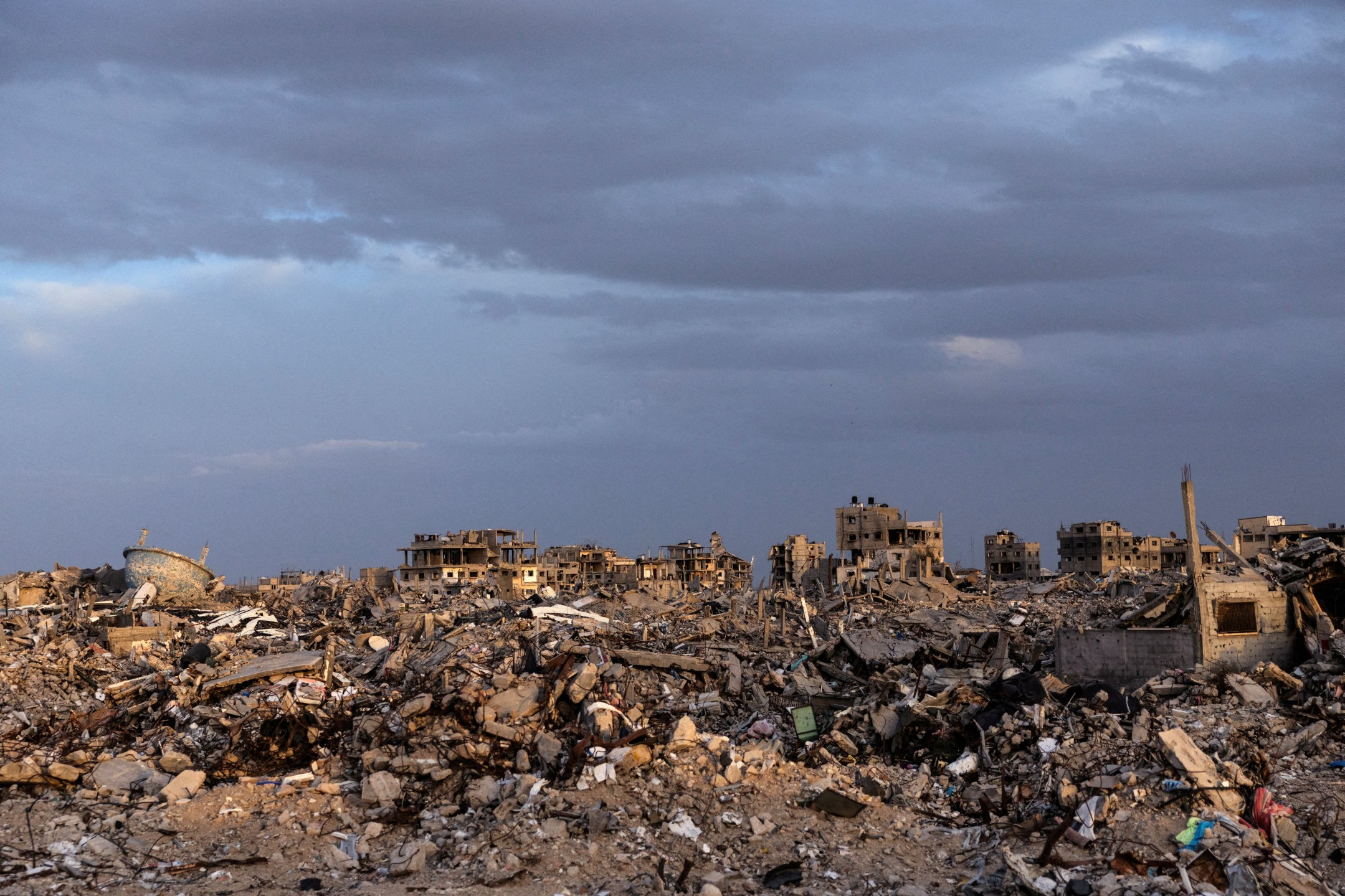 Faixa de Gaza após genocídio cometido por Israel