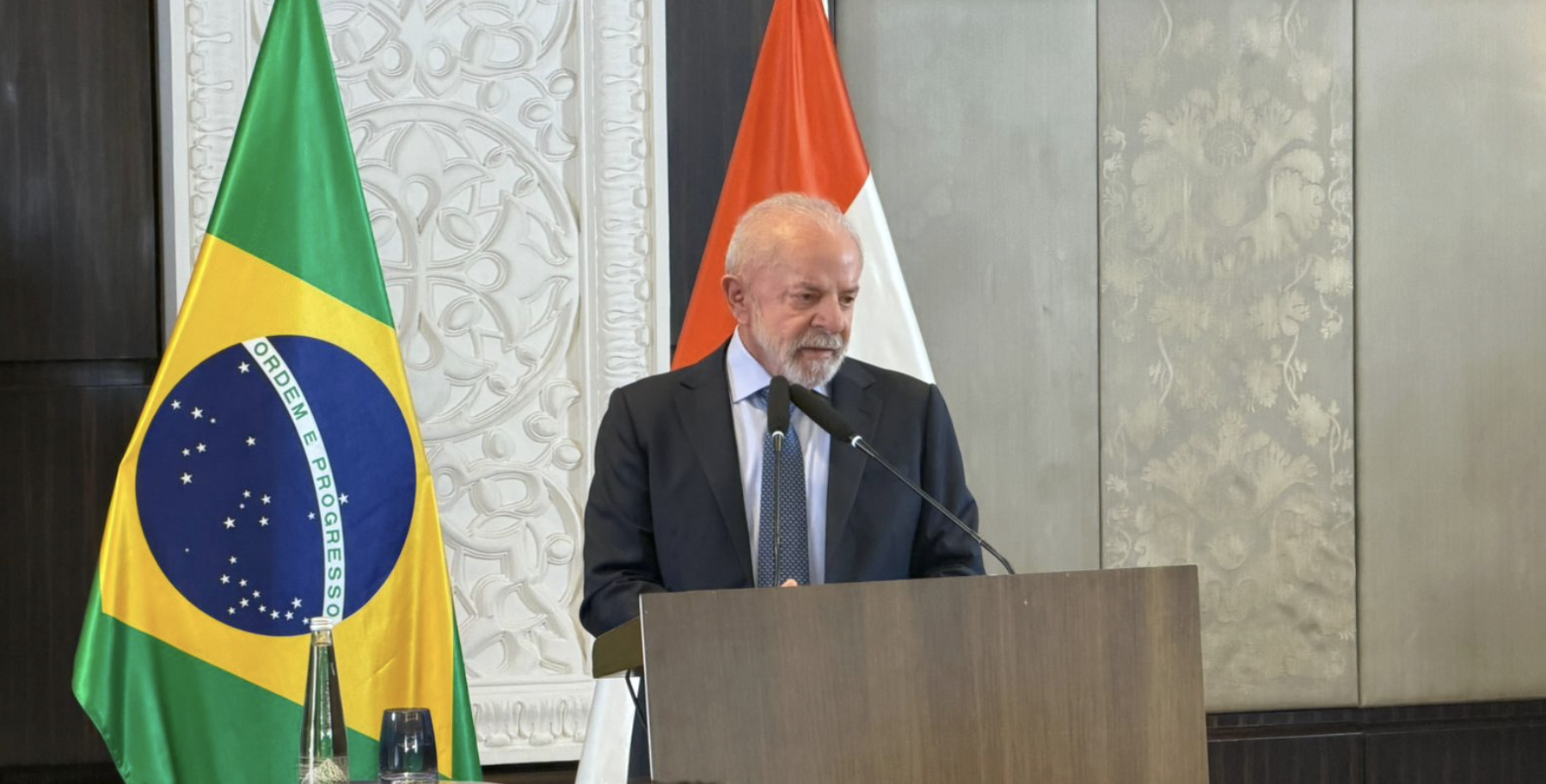 Entrevista coletiva do presidente Lula na Índia