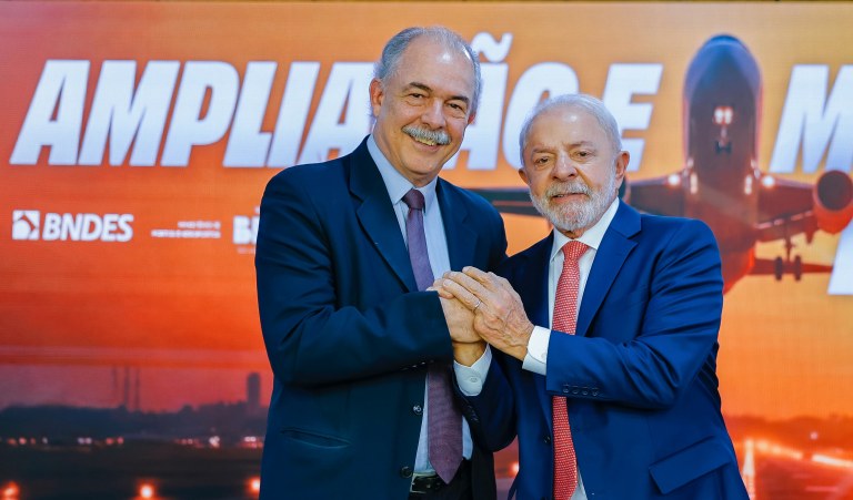 Presidente Lula e presidente do BNDES, Aloizio Mercadante