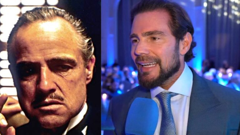 Marlon Brando como 'Don Corleone' e Daniel Vorcaro