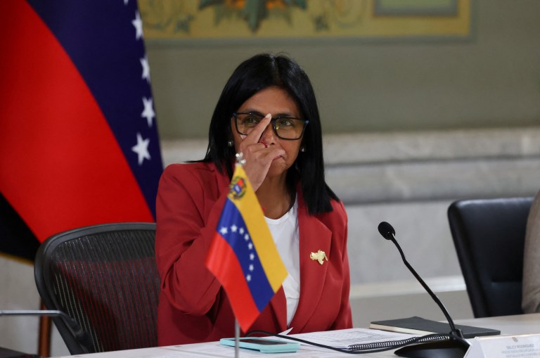 Presidente interina da Venezuela, Delcy Rodríguez
04/02/2026
REUTERS/Leonardo Fernandez Viloria