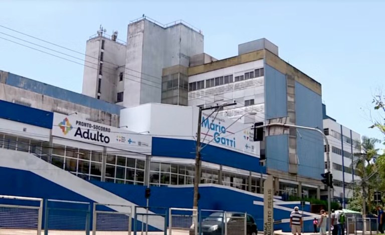 Fachada do Hospital Mário Gatti, no município de Campinas (SP)