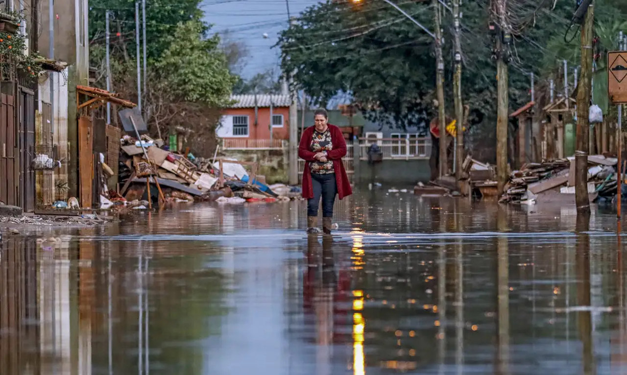 Município atingido por temporal no Brasil