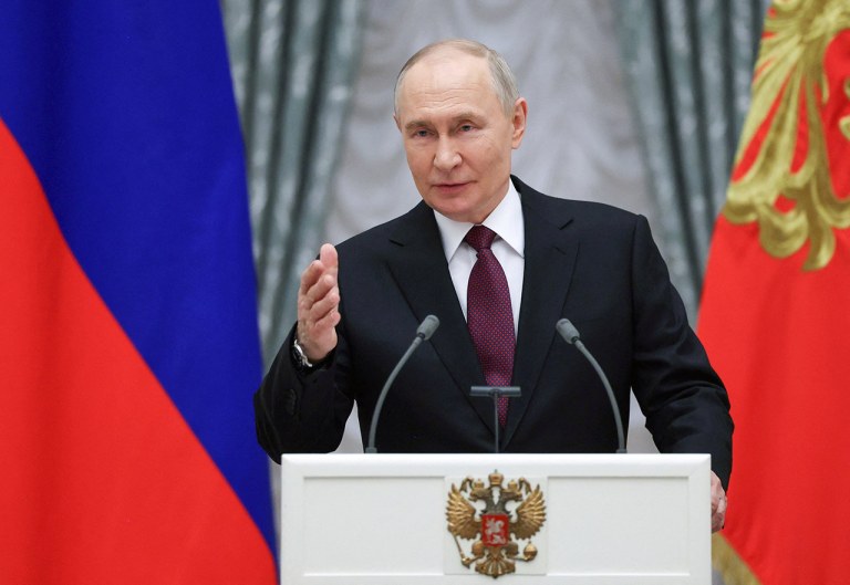 Presidente russo Vladimir Putin em Moscou