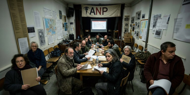 Representação de reunião da Associação Nacional dos Paranoicos