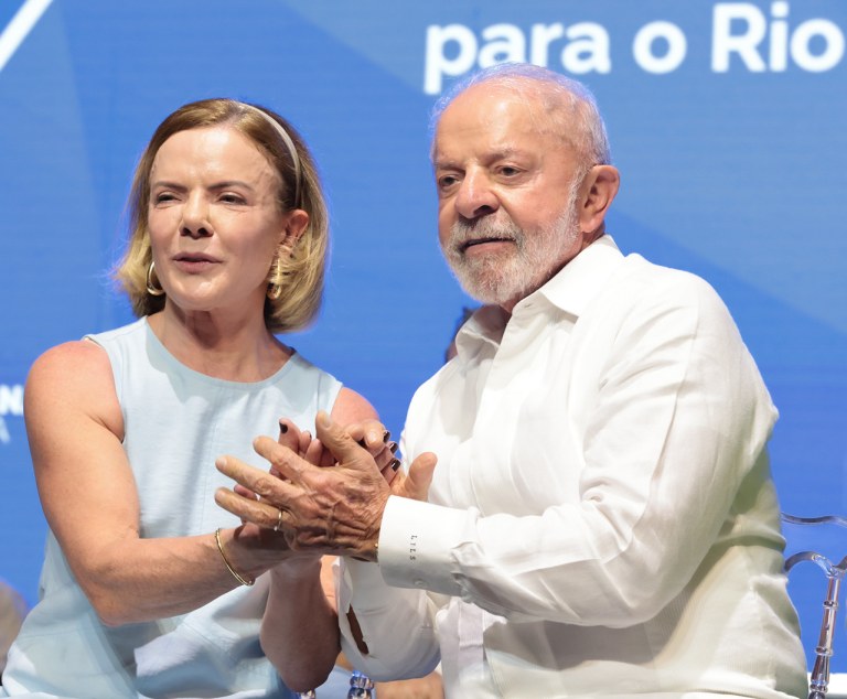 Gleisi Hoffmann e Lula