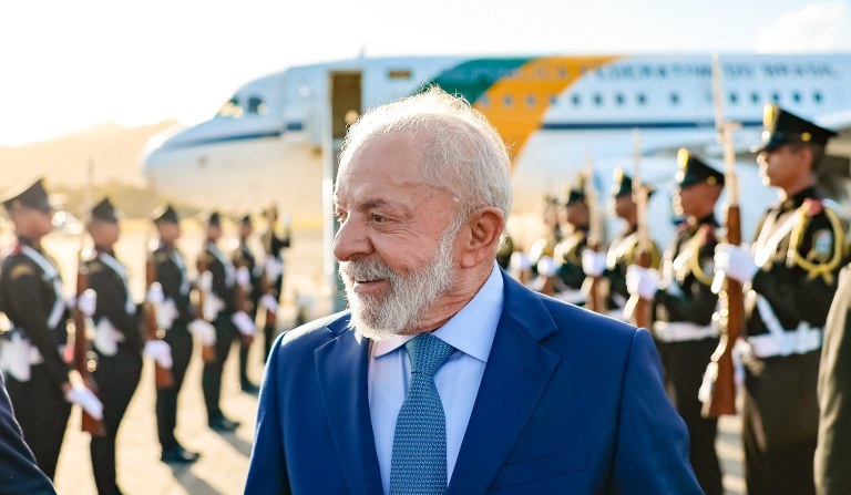 27.01.2026 - Presidente da República, Luiz Inácio Lula da Silva, durante chegada ao Aeroporto Panamá Pacífico. Cidade do Panamá - PanamáFoto: Ricardo Stuckert / PR