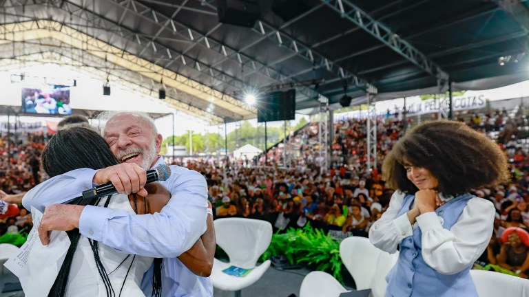 31.03.2026 - Presidente da República, Luiz Inácio Lula da Silva, durante cerimônia de comemoração dos 21 anos do PROUNI e dos 14 anos da Lei de Cotas, na Arena Anhembi – Santana, São Paulo - SP. Foto: Ricardo Stuckert / PR