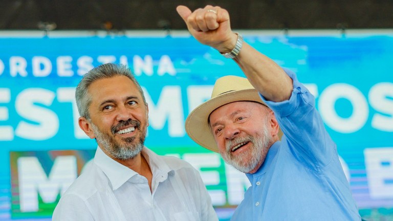Governador do Ceará, Elmano de Freitas e o Presidente da República, Luiz Inácio Lula da Silva