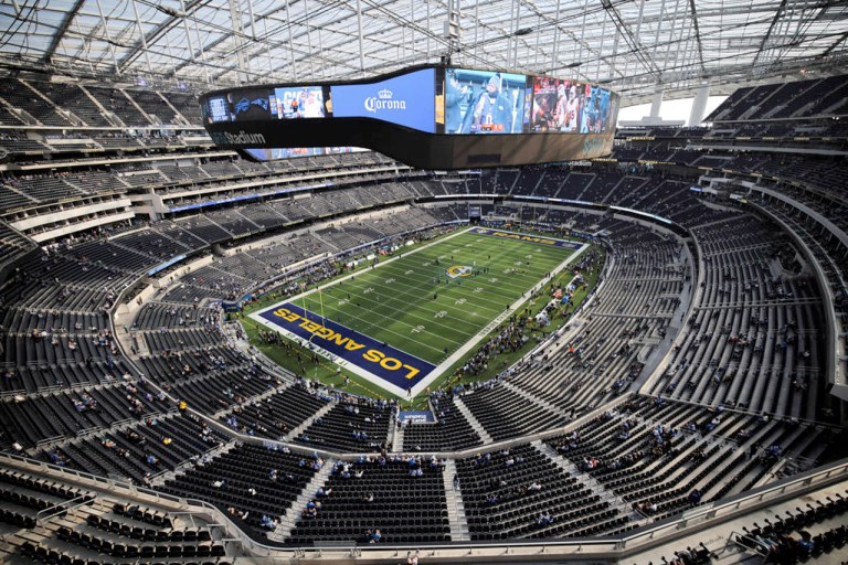 SoFi Stadium antes de partida do Los Angeles Rams