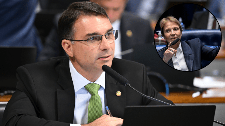 Flávio Bolsonaro e Tereza Cristina