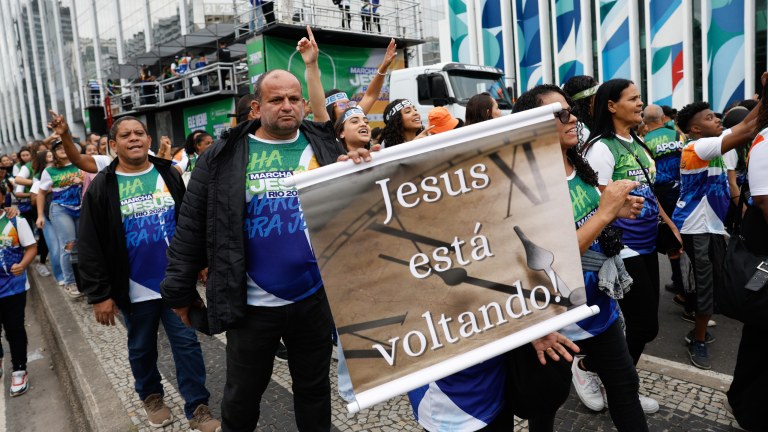 Foto da 18° edição da Marcha para Jesus no Rio de Janeiro