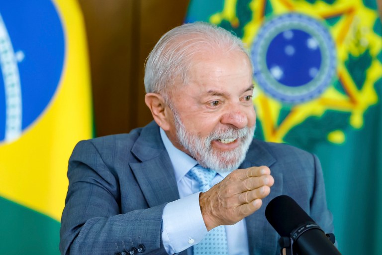Presidente Lula durante entrevista ao Brasil247, Revista Fórum e DCM