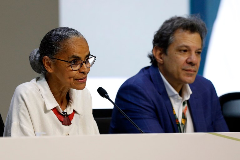 Marina Silva e Fernando Haddad