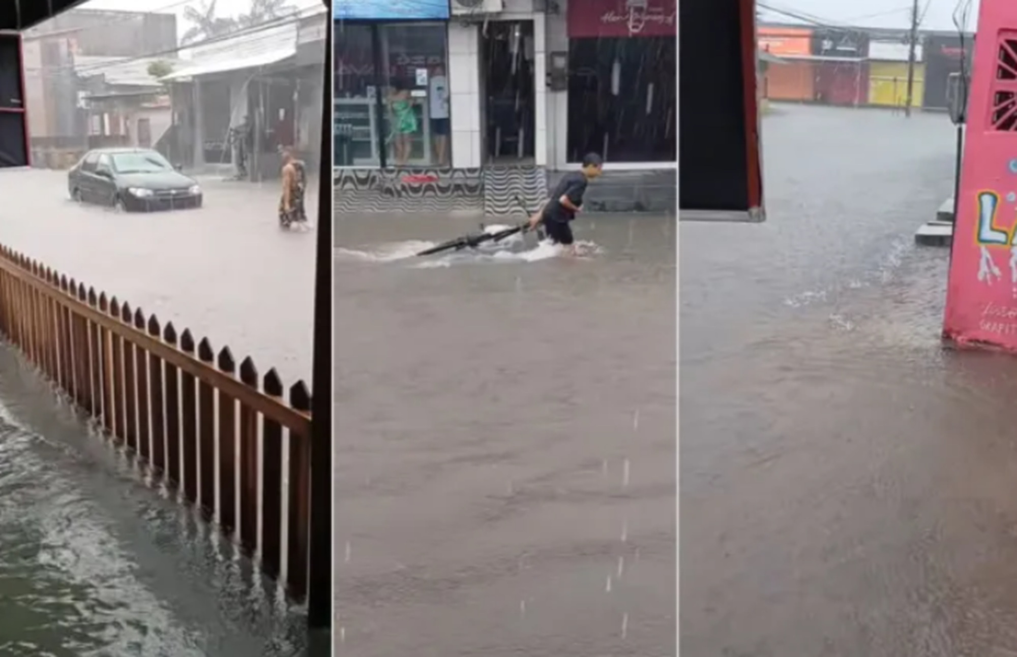O volume de chuva registrado foi quase metade de todo o esperado para abril