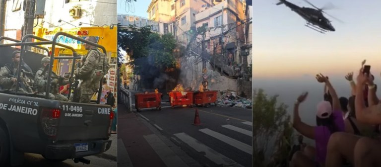 Ação conjunta entre as polícias do Rio de Janeiro e da Bahia mirou lideranças do Comando Vermelho; avenida Niemeyer chegou a ser interditada devido a intenso tiroteio e barricadas