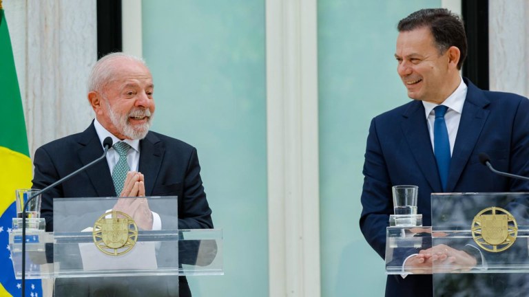 21.04.2026 – Presidente da República, Luiz Inácio Lula da Silva, durante declaração conjunta à imprensa. Jardim do Palacete de São Bento, Portugal