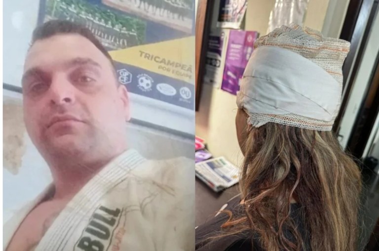 Um lutador de jiu-jítsu de 38 anos foi preso após espancar a esposa e ferir a filha, uma criança de seis meses