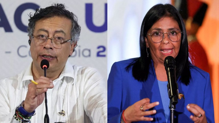 Gustavo Petro e Delcy Rodrigues