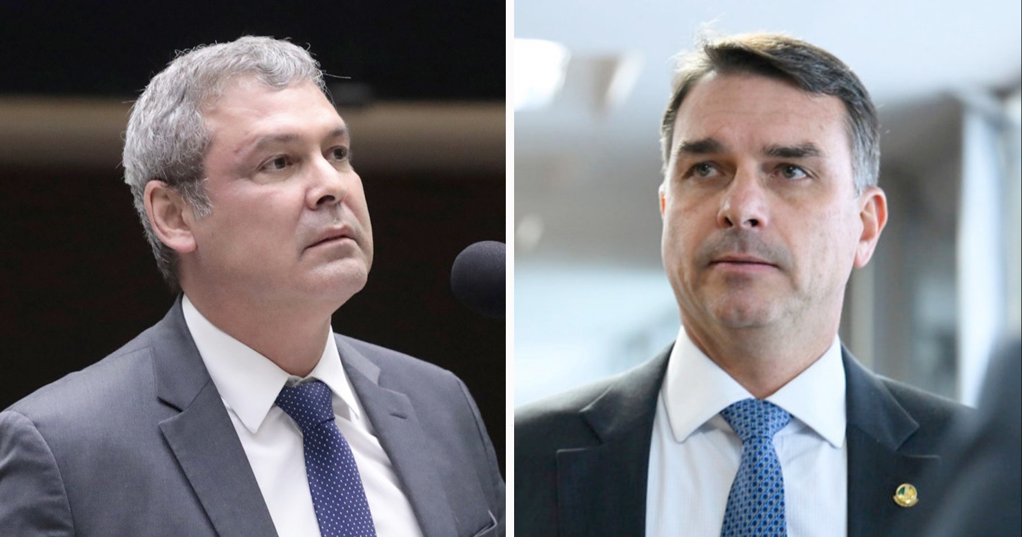 Lindbergh Farias e Flávio Bolsonaro