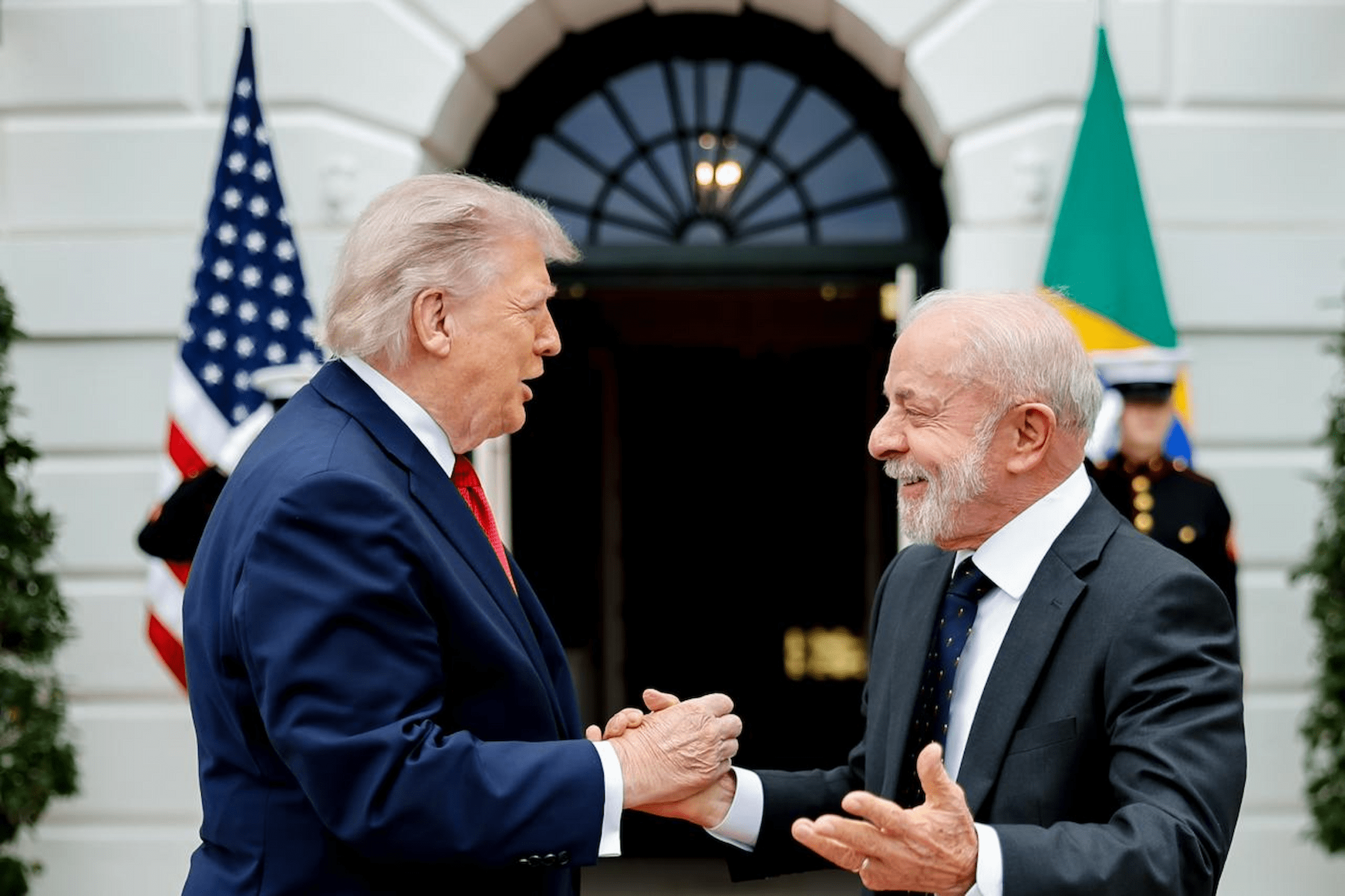 Presidente Lula durante Encontro com o Presidente dos Estados Unidos, Donald Trump, em Washington
