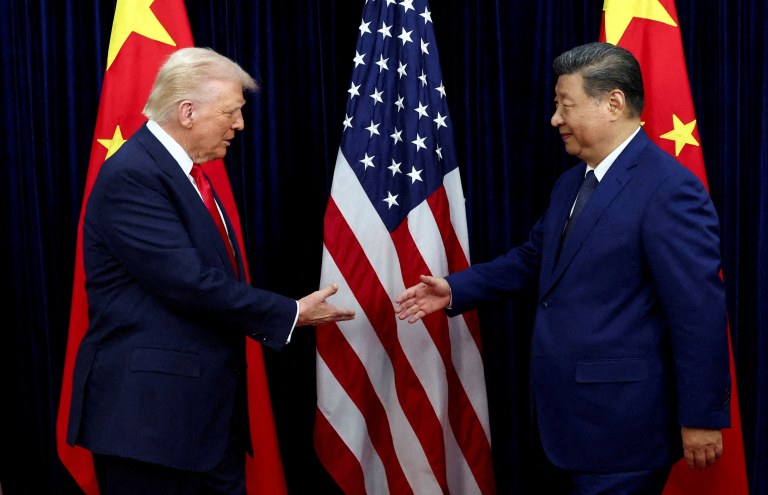 Presidentes dos EUA, Donald Trump, e da China Xi Jinping