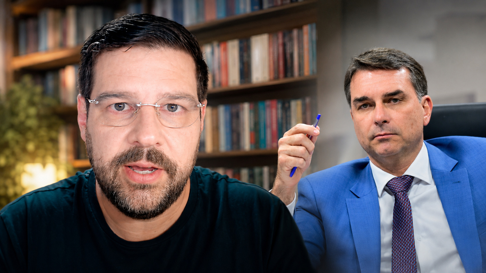 Marcelo Uchôa e Flávio Bolsonaro