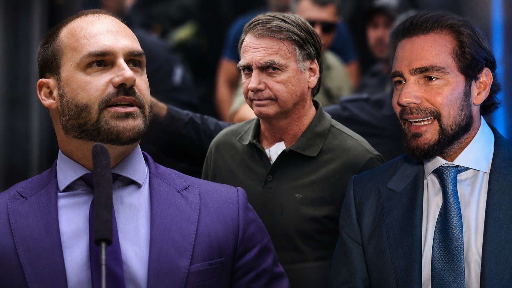 Eduardo, Jair Bolsonaro e Daniel Vorcaro