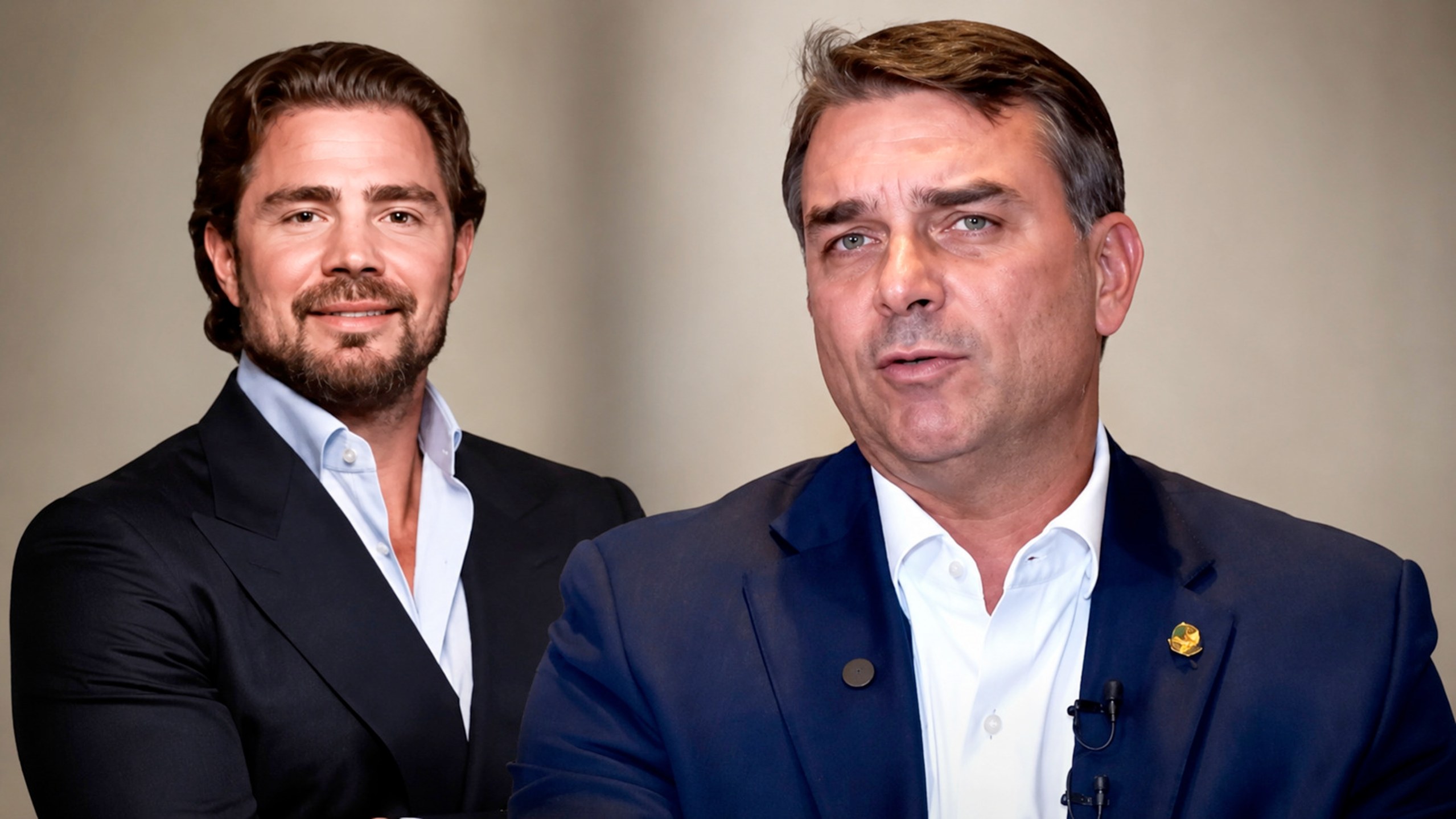Daniel Vorcaro e Flávio Bolsonaro