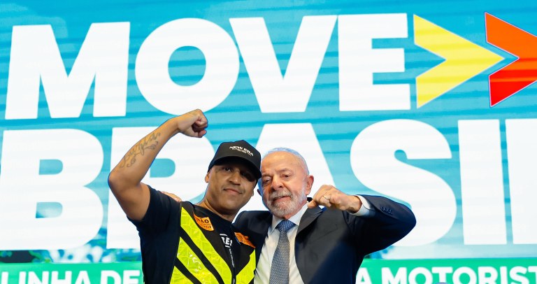 19.05.2026 - Presidente da República, Luiz Inácio Lula da Silva, durante cerimônia alusiva ao lançamento do Move Aplicativos – linha de crédito para motoristas de aplicativo e taxistas, na Casa de Portugal, no bairro da Liberdade. São Paulo - SP.Foto: Ricardo Stuckert / PR