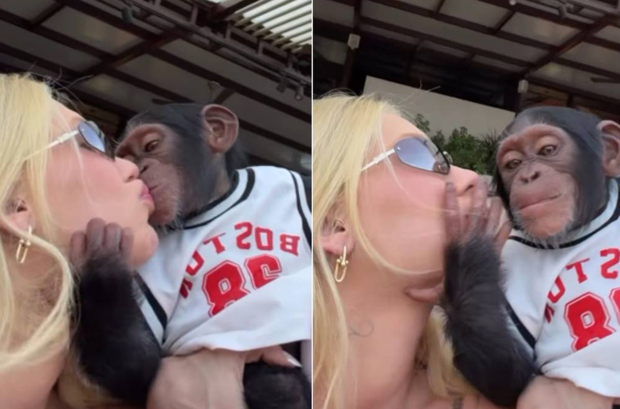 Virginia Fonseca beijando macaco gera ataques racistas contra Vini Jr.