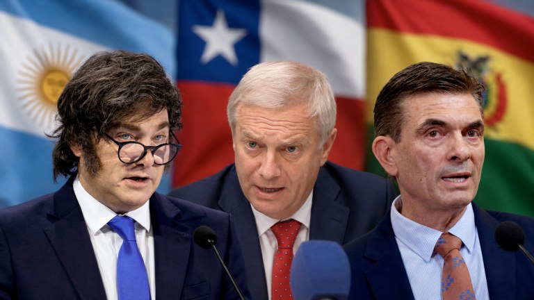 Javier Milei, Antonio Kast e Rodrigo Paz