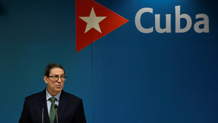 O ministro das Relações Exteriores de Cuba, Bruno Rodríguez