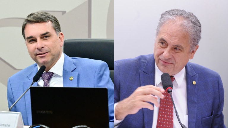 Flávio Bolsonaro e Carlos Zarattini