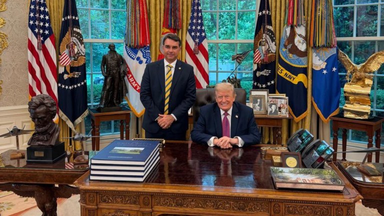 Flávio Bolsonaro e Donald Trump