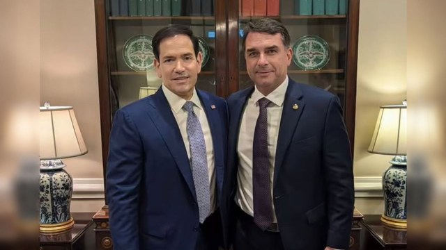 Marco Rubio e Flávio Bolsonaro