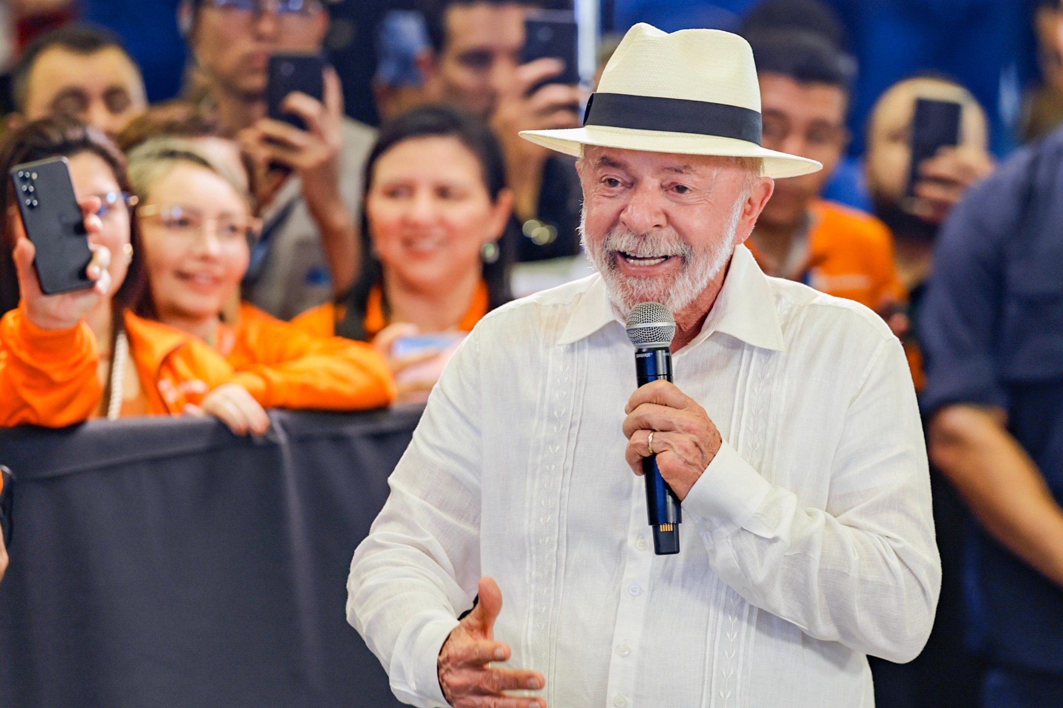 27.05.2026 - Presidente da República, Luiz Inácio Lula da Silva, durante anúncio da retomada de investimentos da Petrobras no Amazonas. Manaus - AM.
Foto: Ricardo Stuckert / PR
