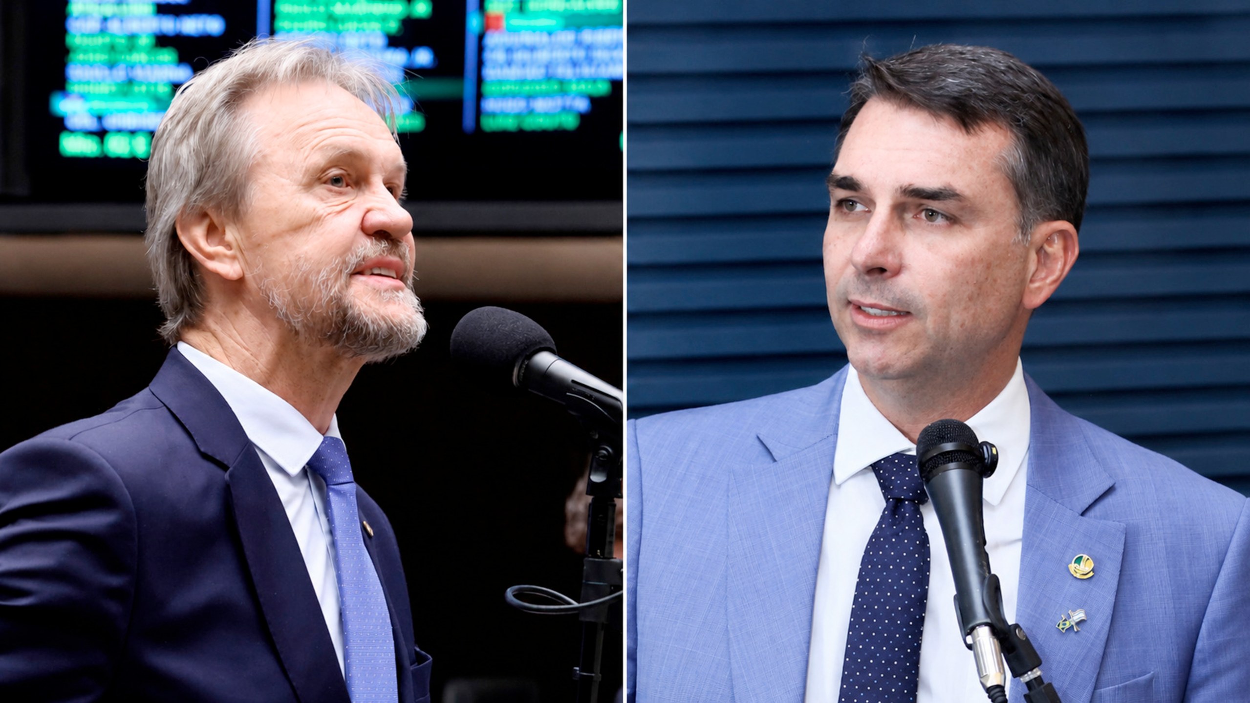 Pedro Uczai e Flávio Bolsonaro